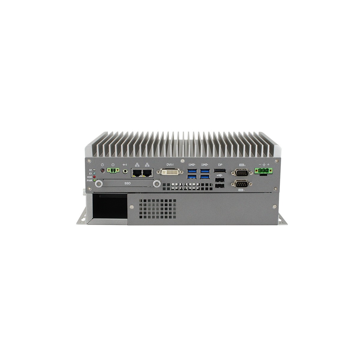 Industrial Core i7 box PC with 12-24 VDC power input