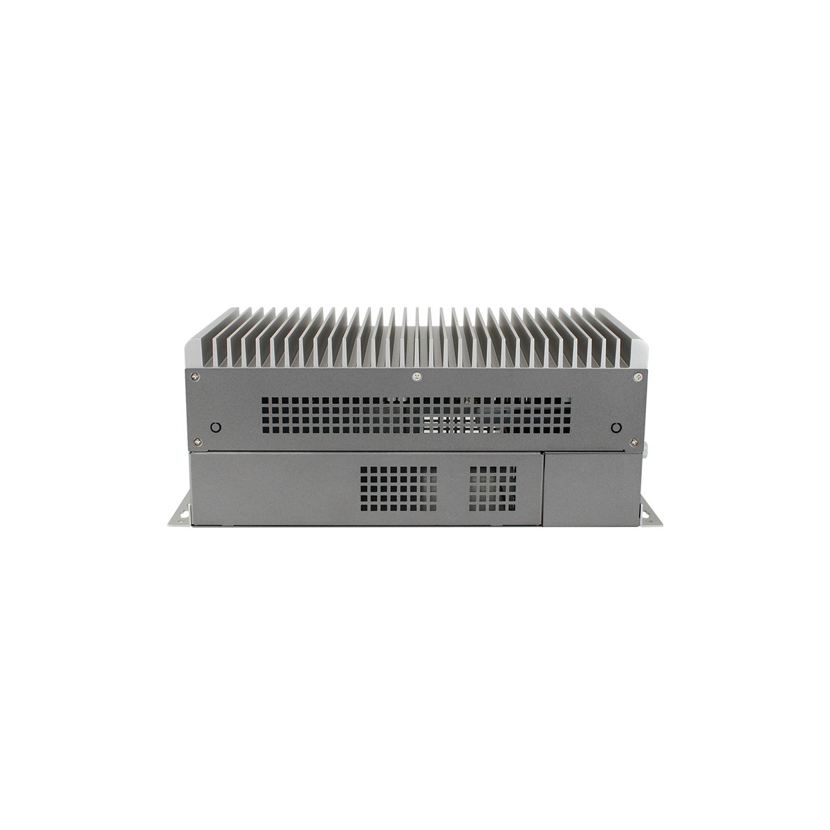 Fanless industrial box PC with triple video and RAID 0/1