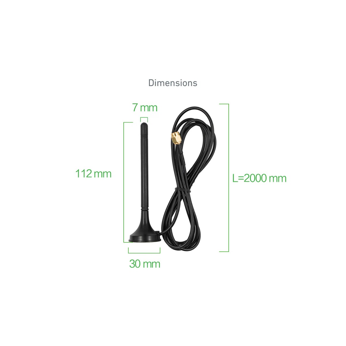 InHand Networks | 4G MAGNETIC BASE ANTENNA 2M CABLE | Telestar Shop Online