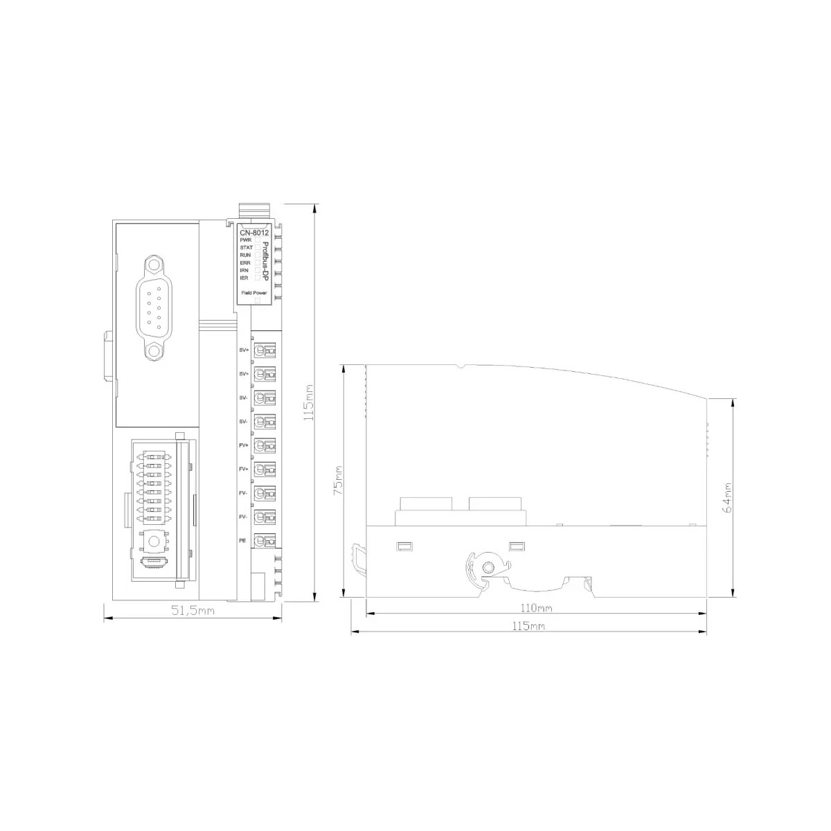 CN-8012 | Odot PROFIBUS DP Coupler Slave | Telestar Shop Online