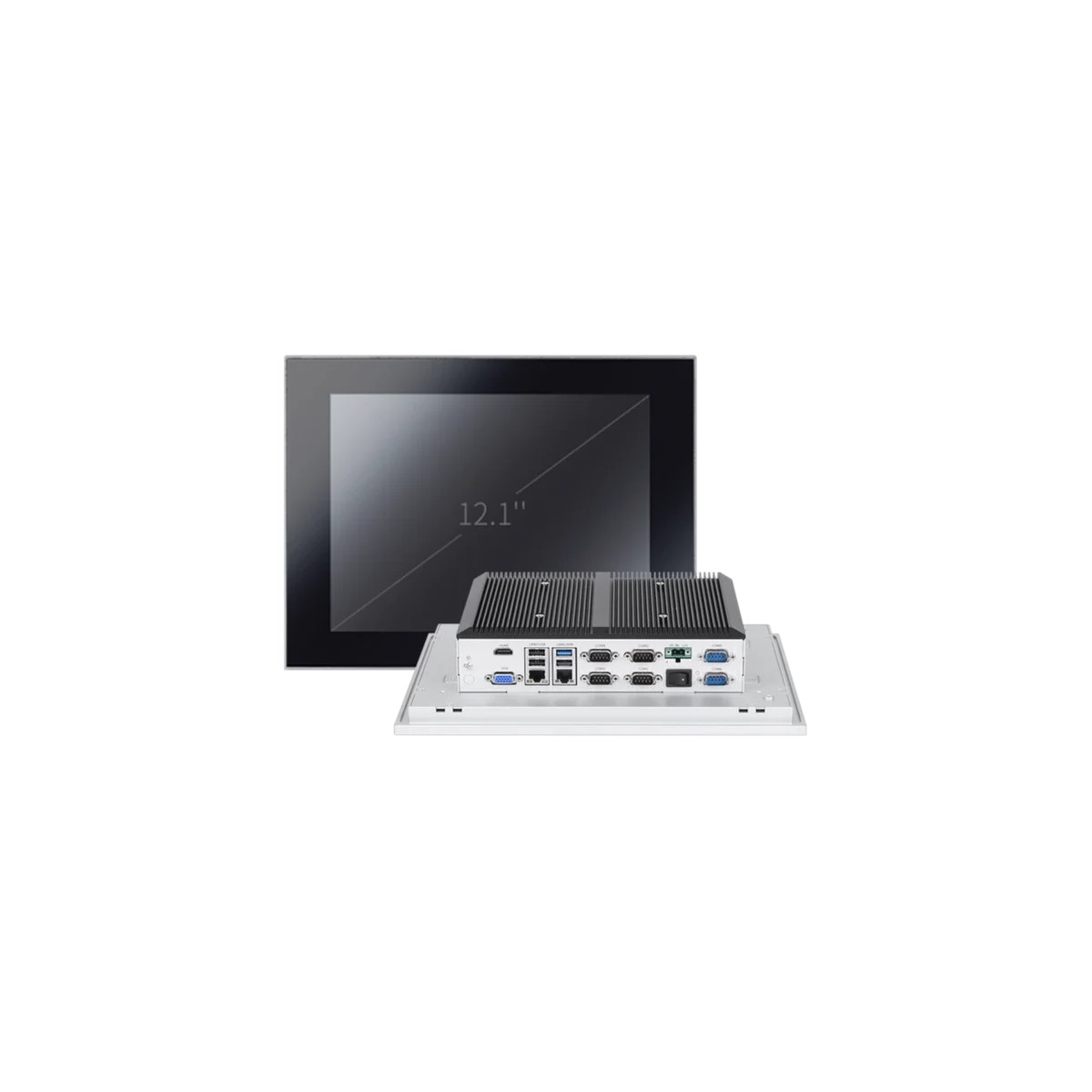 Panel PC Nxxx-FC-20x industriali fanless con touchscreen capacitivo multi‑touch e frontale IP65