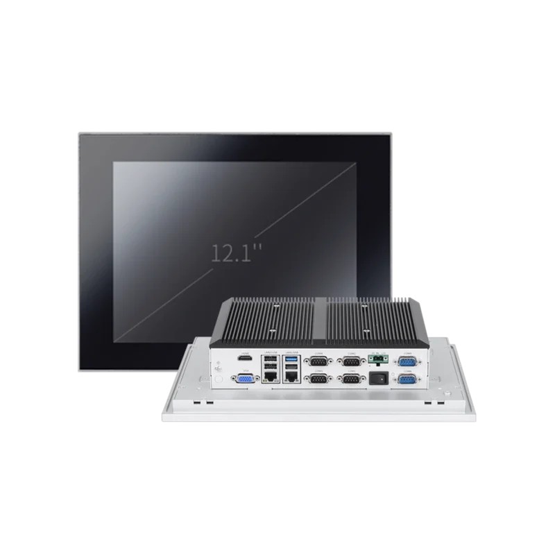 Panel PC Nxxx-FC-20x industriali fanless con touchscreen capacitivo multi‑touch e frontale IP65