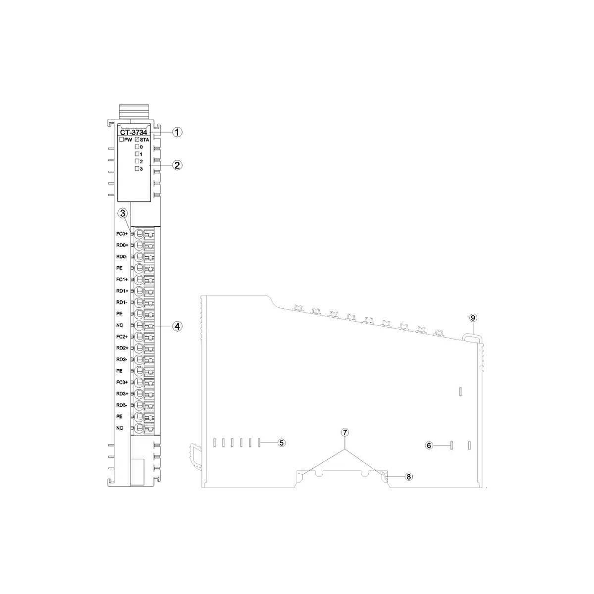 CT-3734 | Odot Temperature acquisition module channel I/O | Telestar Shop Online CT-3734 | Odot Temperature acquisition module channel I/O | Telestar Shop Online