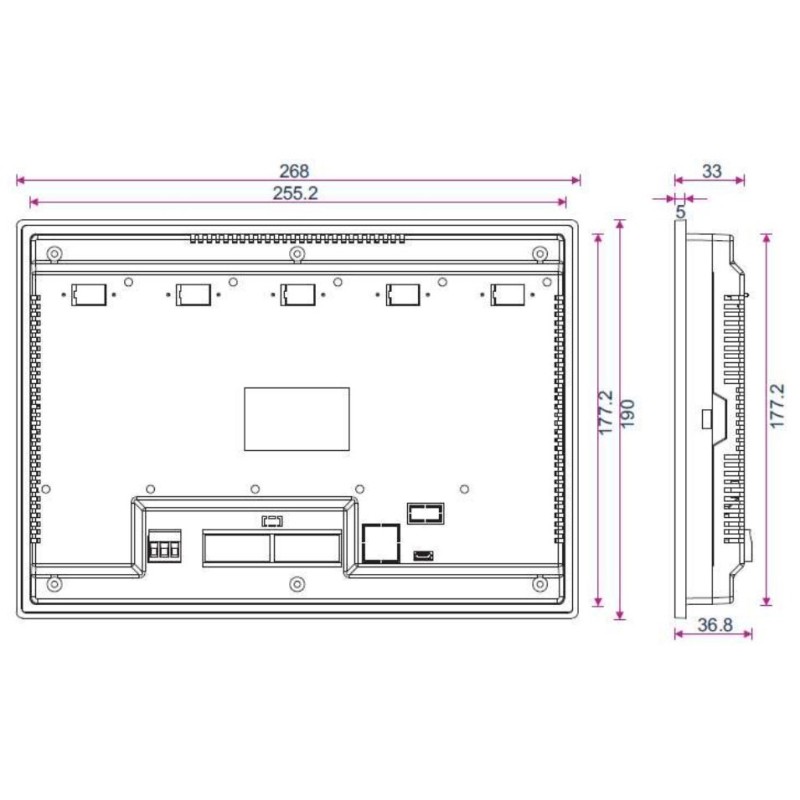 Web panel HTML 5, Display 10,1" WP6101TN