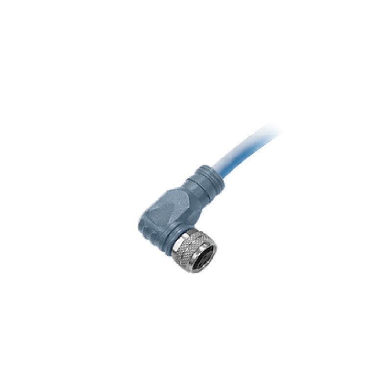 Connettore I/O pre-cablato femmina angolato M8 3 poli PVC