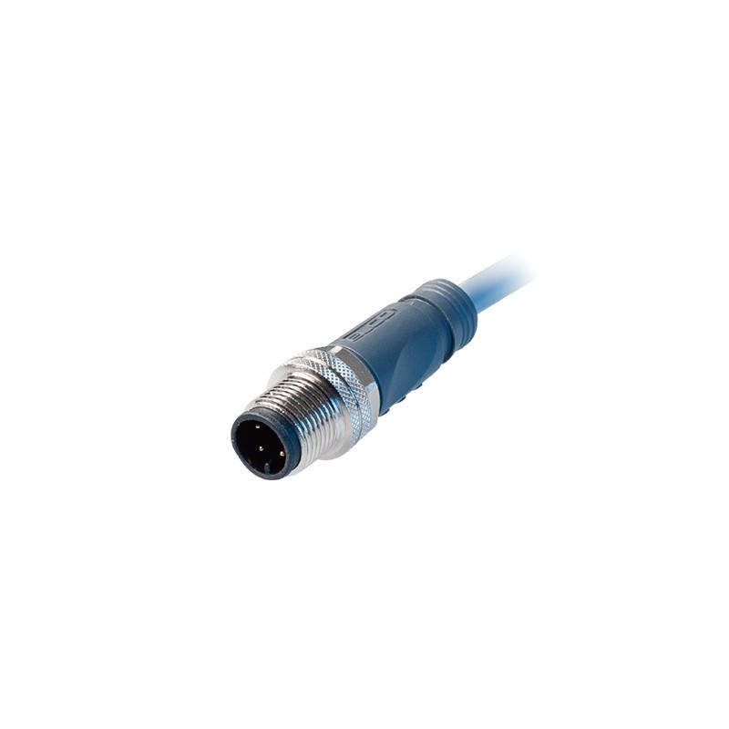 Pre-Wired I/O connector male straight M12 4-Pole PUR/PP