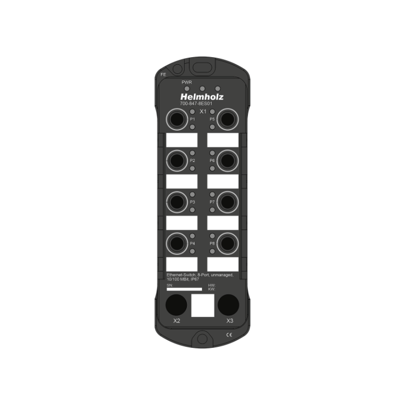 700-847-8ES01 Helmholz | Ethernet-Switch IP67 unmanaged 8 Porte 10/100 Mbit | Telestar Shop Online
