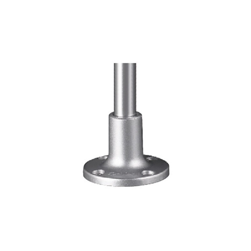 Round SZ24 aluminum base bracket for mounting Qlight signal towers on flat surfaces.