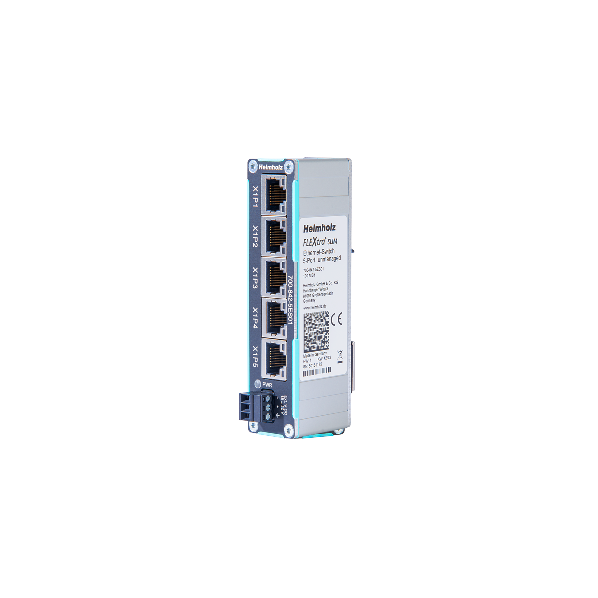 700-842-5ES01 Helmholz | FLEXtra SLIM Switch unmanaged 5/8 port | Telestar Shop Online